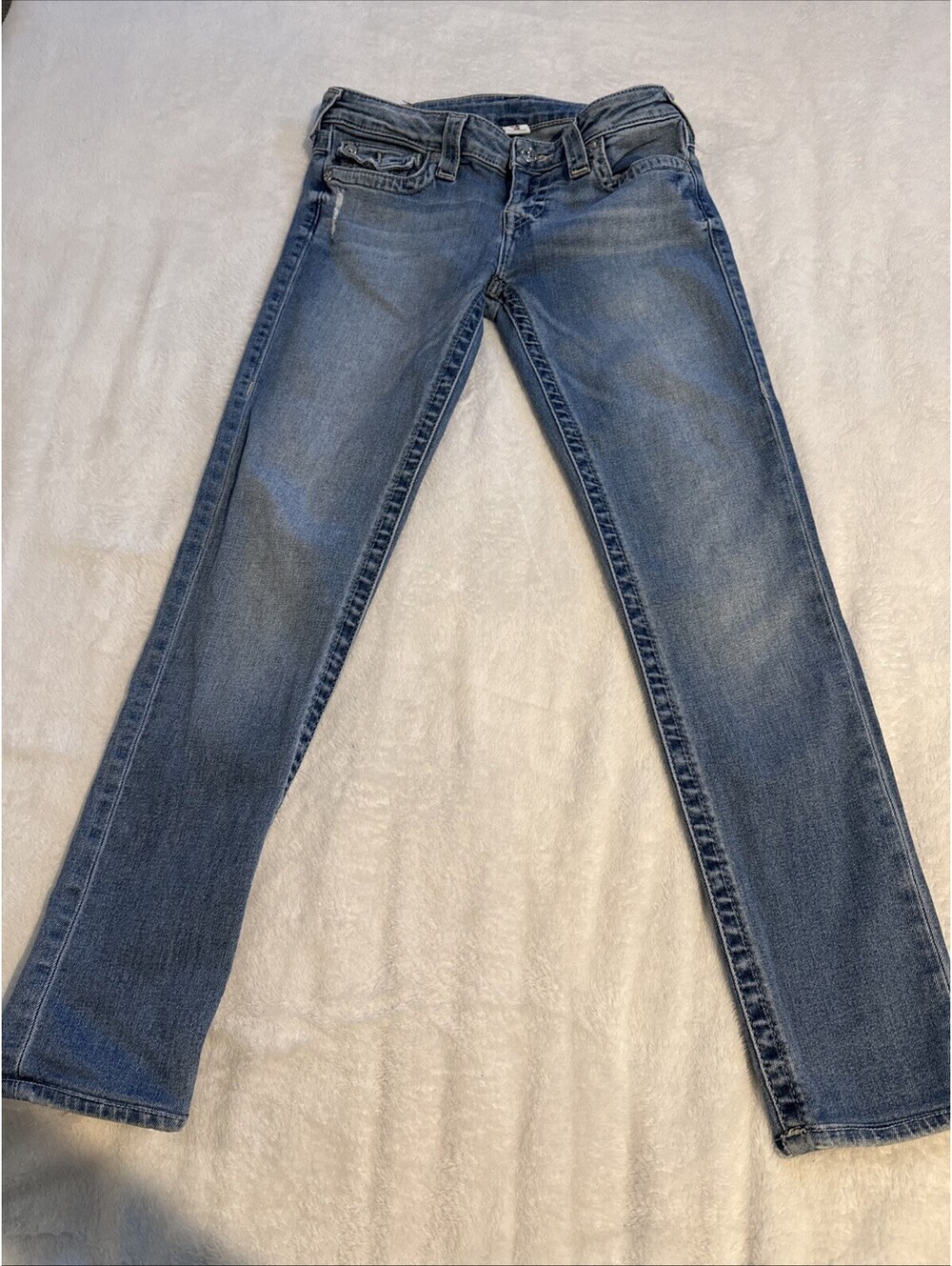 True Religion Jeans Skinny Denim Low Rise Womens 28 (2287)